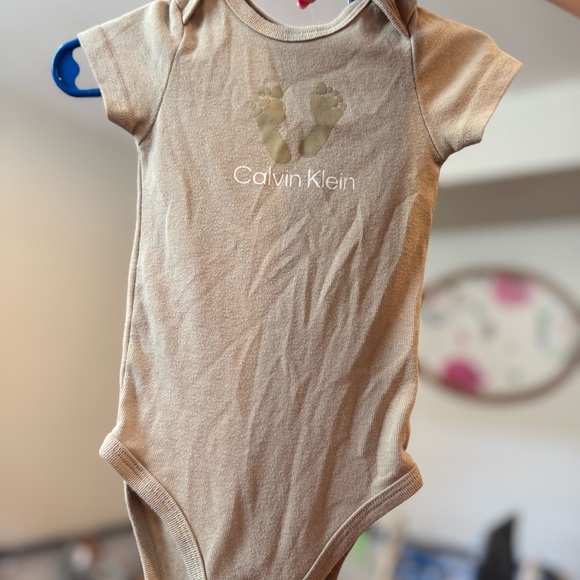 Beige and blue Kids Bodysuit - Picture 1 of 15